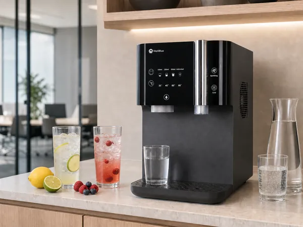 Wasserspender für Büro und Gewerbe in einer modernen Büroküche